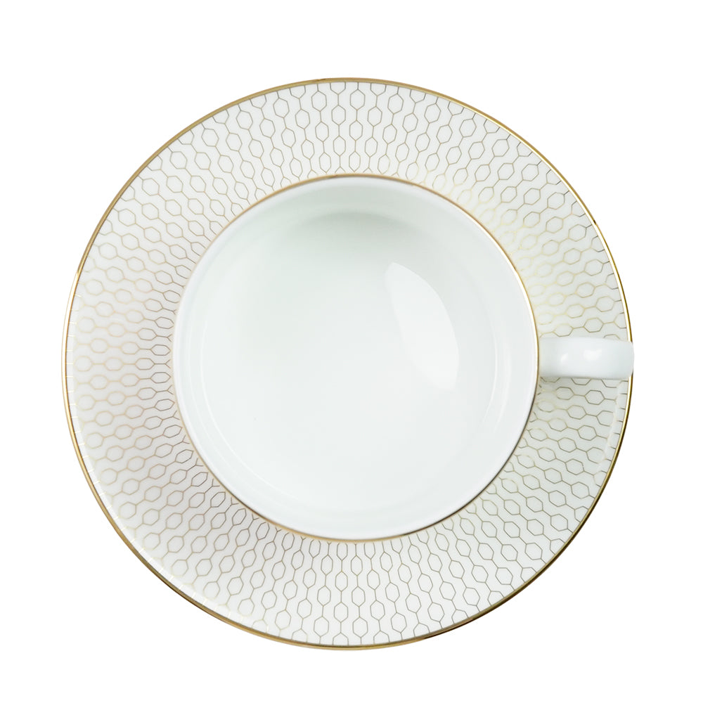 ウェッジウッド (WEDGWOOD) GIO ジオゴールド ティーカップ&ソーサーギフトボックス付