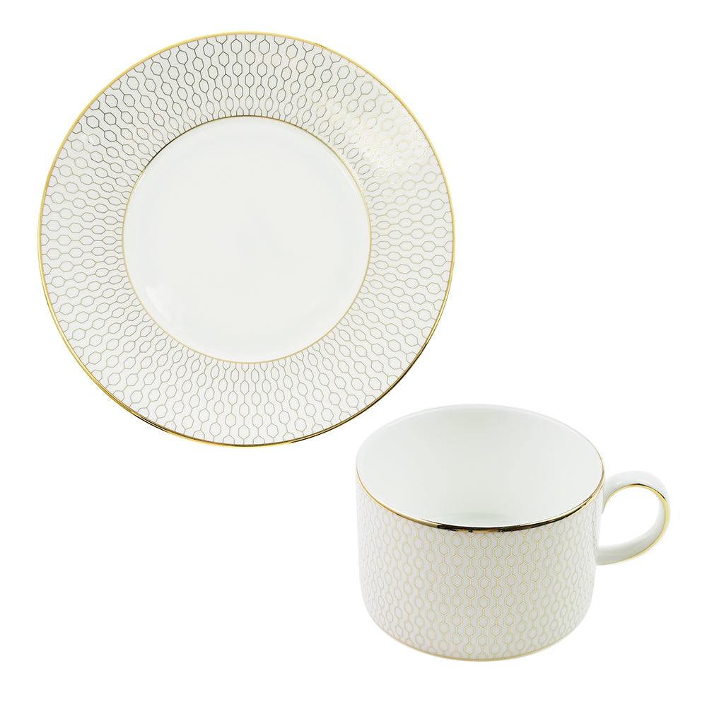 ウェッジウッド (WEDGWOOD) GIO ジオゴールド ティーカップ&ソーサーギフトボックス付