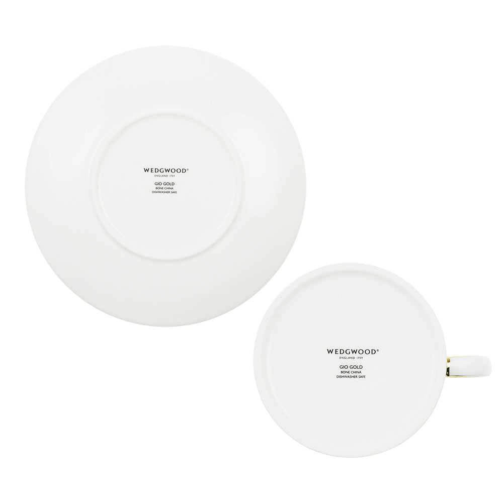 ウェッジウッド (WEDGWOOD) GIO ジオゴールド ティーカップ&ソーサーギフトボックス付