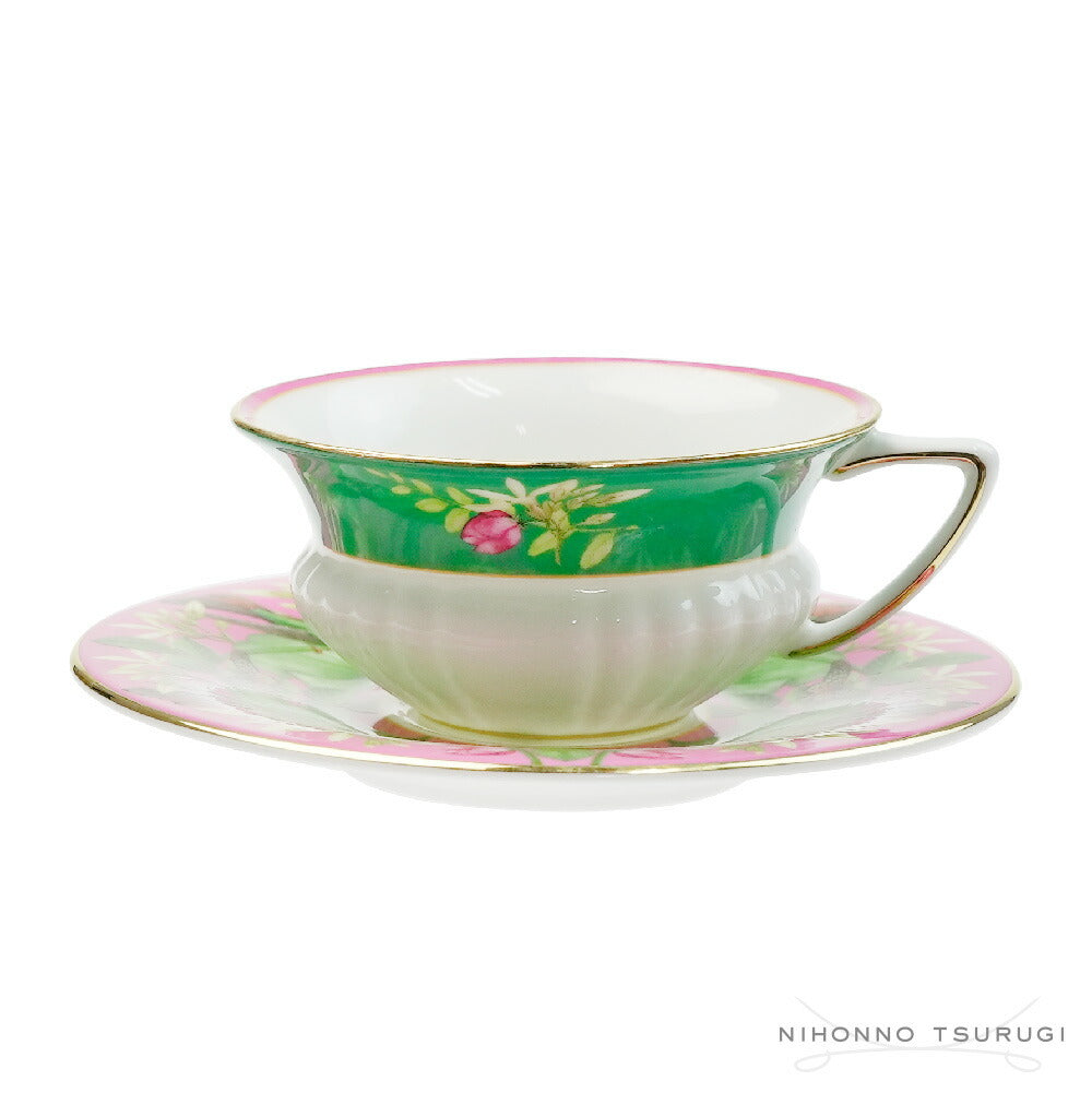 ウェッジウッド (WEDGWOOD) ワンダーラスト ピンクロータス ティーカップ＆ソーサー