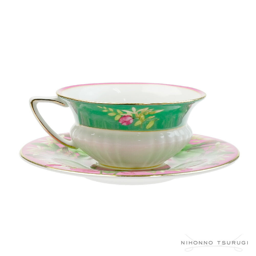 ウェッジウッド (WEDGWOOD) ワンダーラスト ピンクロータス ティーカップ＆ソーサー