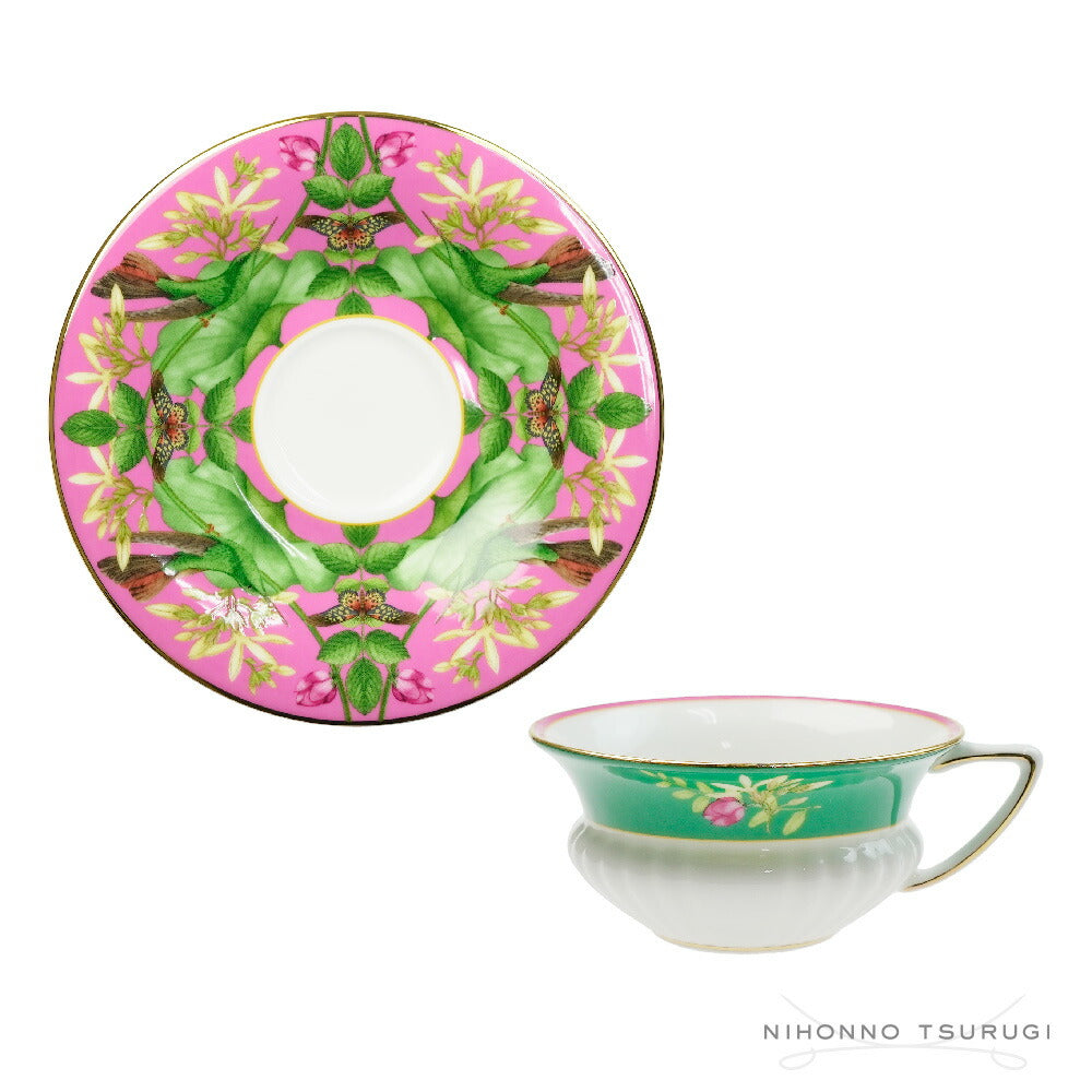 ウェッジウッド (WEDGWOOD) ワンダーラスト ピンクロータス ティーカップ＆ソーサー