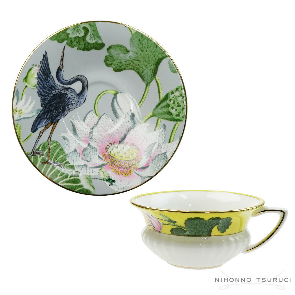 ウェッジウッド (WEDGWOOD) ワンダーラスト ウォーターリリーティーカップ＆ソーサー