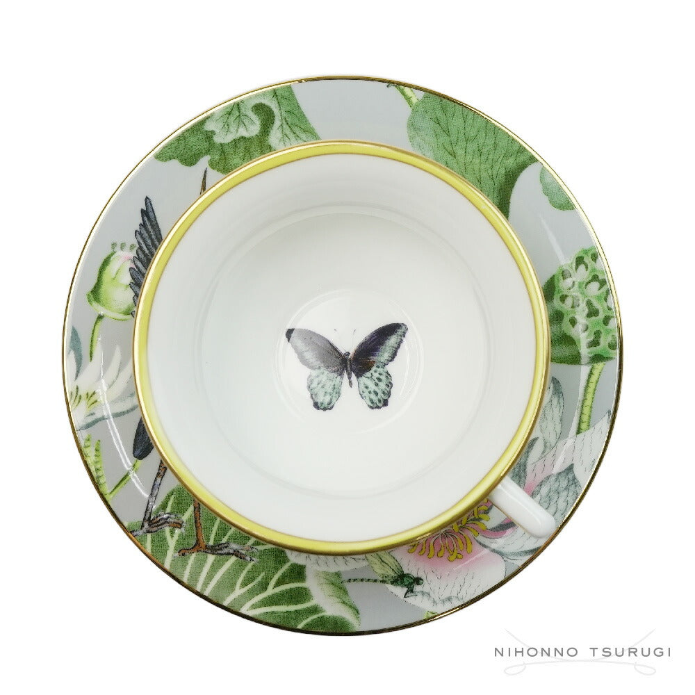 ウェッジウッド (WEDGWOOD) ワンダーラスト ウォーターリリーティーカップ＆ソーサー