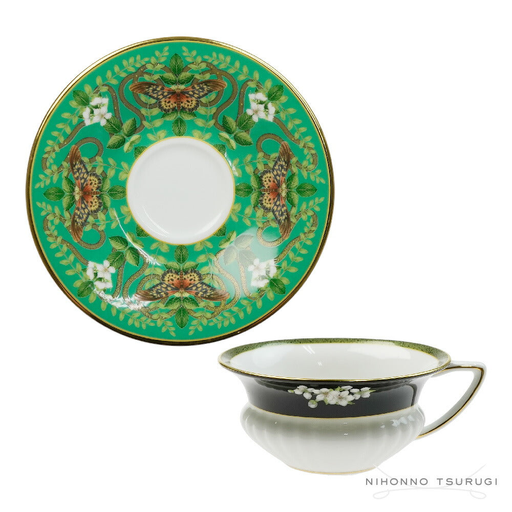 ウェッジウッド (WEDGWOOD) ワンダーラスト エメラルドフォレスト ティーカップ＆ソーサー