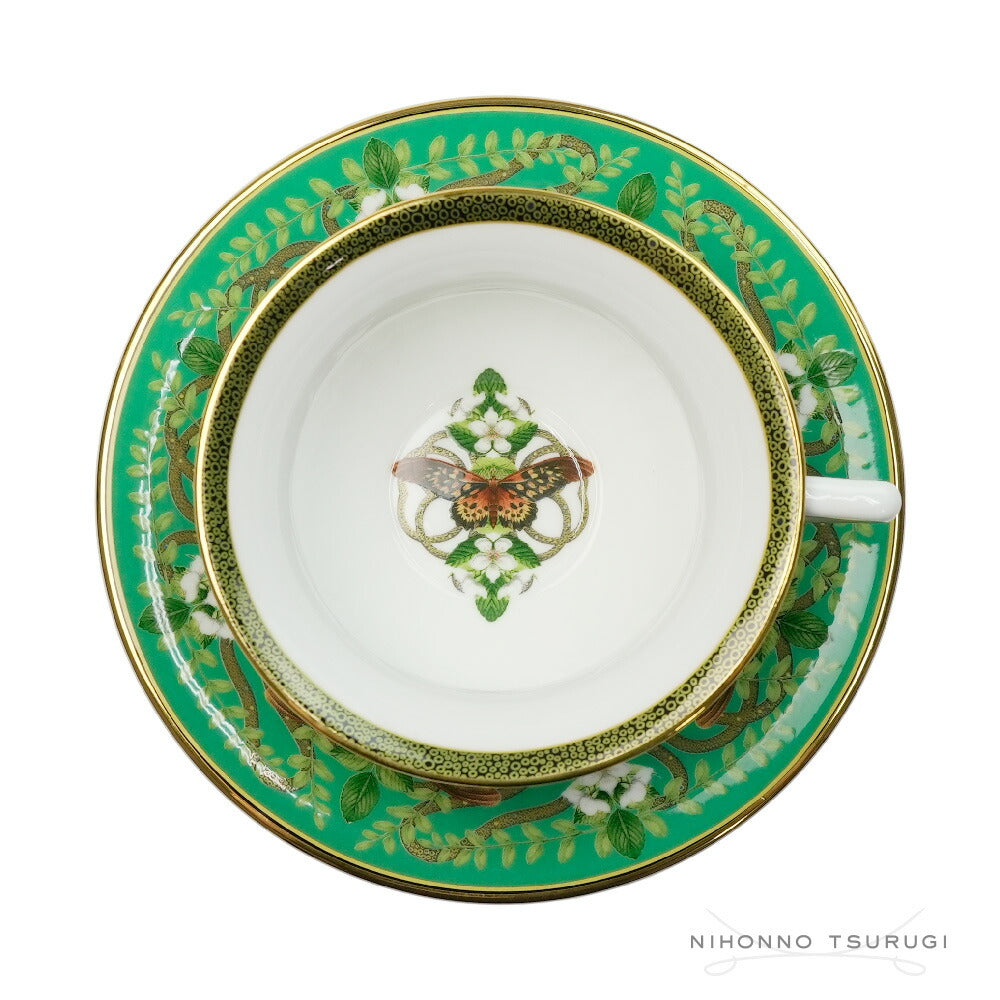 ウェッジウッド (WEDGWOOD) ワンダーラスト エメラルドフォレスト ティーカップ＆ソーサー