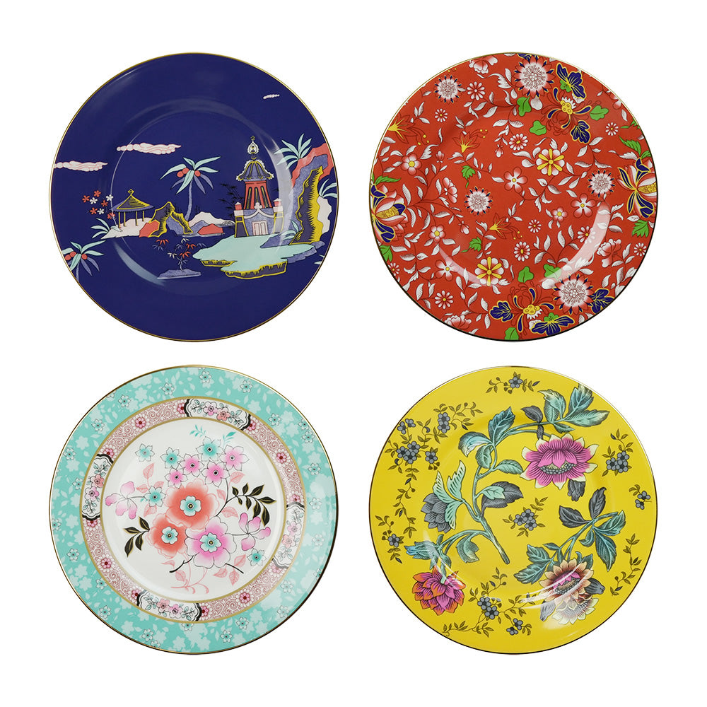 ウェッジウッド (WEDGWOOD) ワンダーラスト 20cm プレート 4pcs セット
