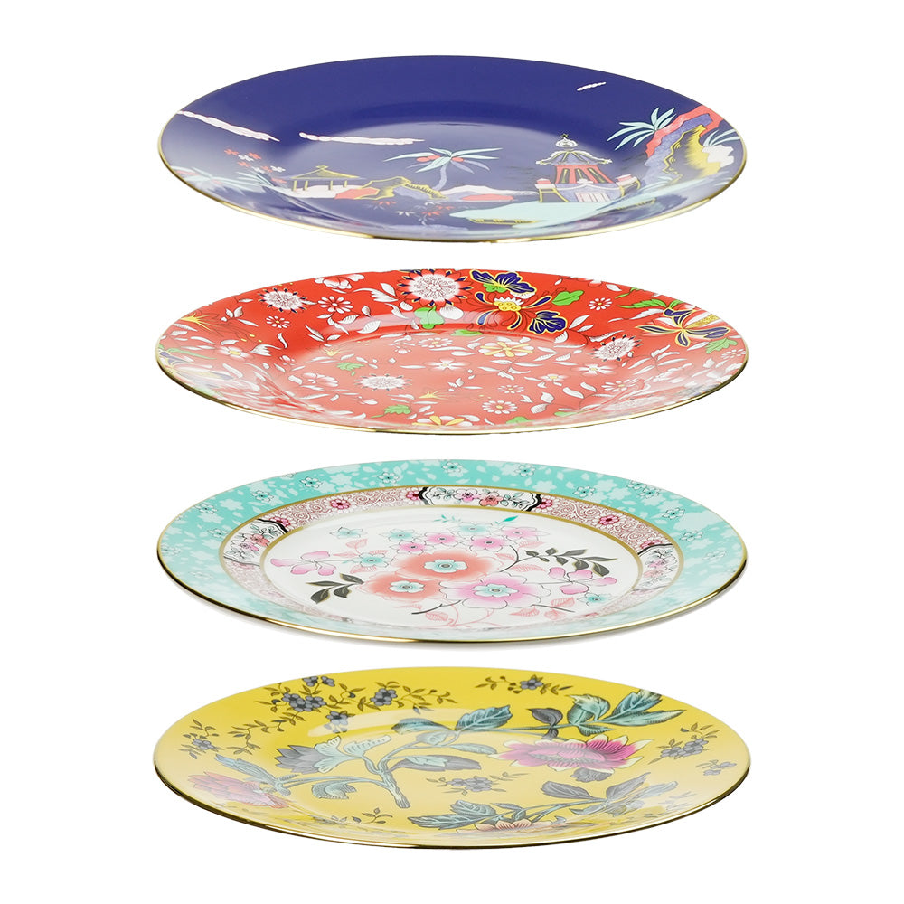 ウェッジウッド (WEDGWOOD) ワンダーラスト 20cm プレート 4pcs セット