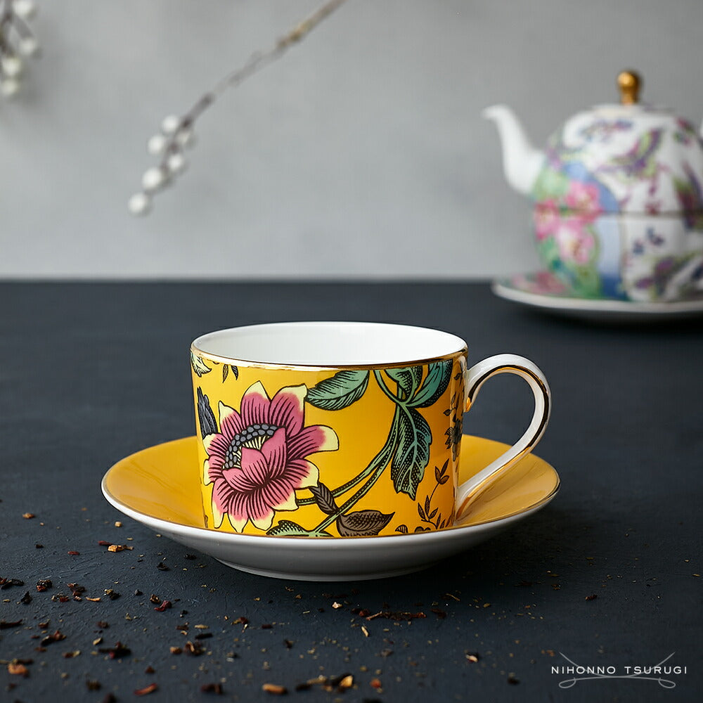 ウェッジウッド (WEDGWOOD) ワンダーラスト イエロー トンキン ティーカップ＆ソーサー         
