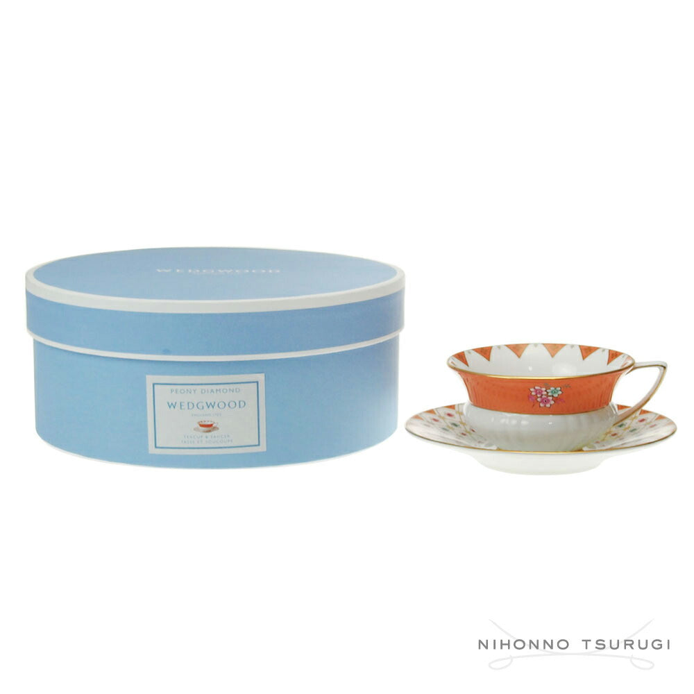 ウェッジウッド (WEDGWOOD) ワンダーラスト ピオニーダイヤモンド ティーカップ＆ソーサー         