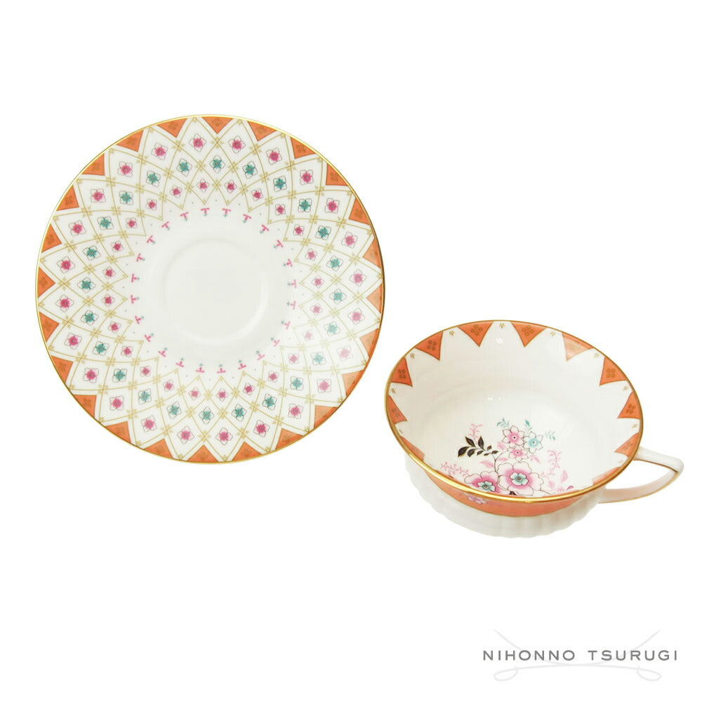 ウェッジウッド (WEDGWOOD) ワンダーラスト ピオニーダイヤモンド ティーカップ＆ソーサー         