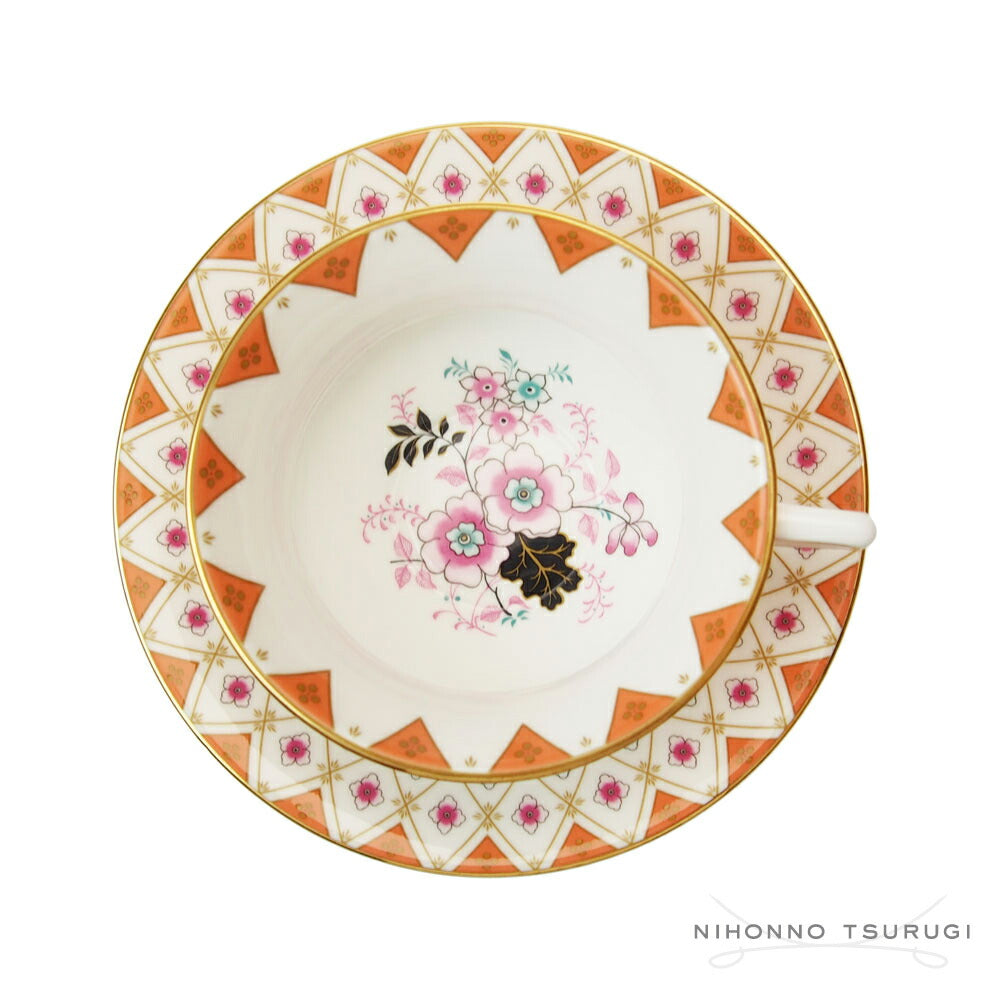 ウェッジウッド (WEDGWOOD) ワンダーラスト ピオニーダイヤモンド ティーカップ＆ソーサー         