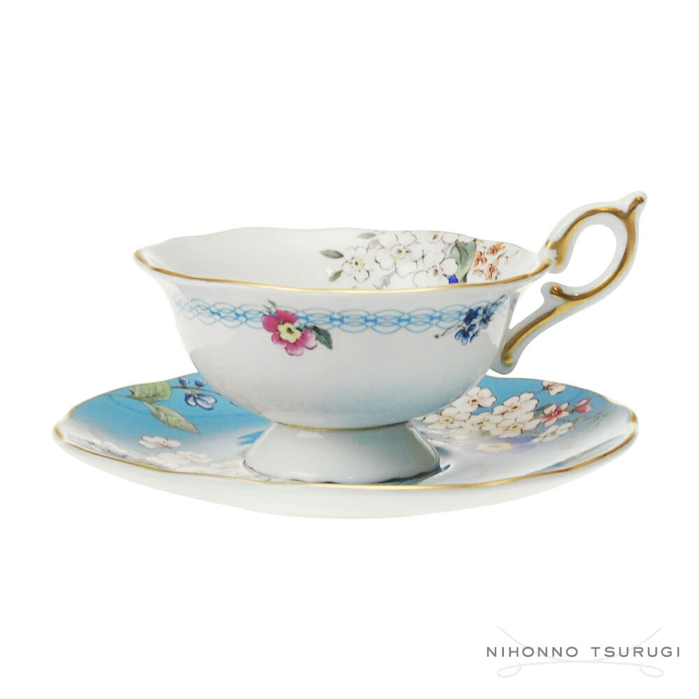 ウェッジウッド (WEDGWOOD) ワンダーラスト アップルブロッサム ティーカップ＆ソーサー         