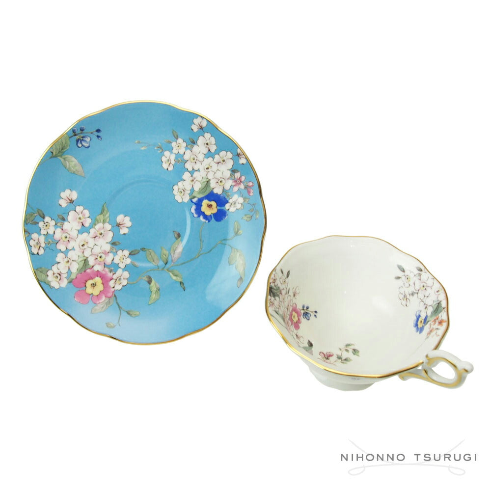 ウェッジウッド (WEDGWOOD) ワンダーラスト アップルブロッサム ティーカップ＆ソーサー         