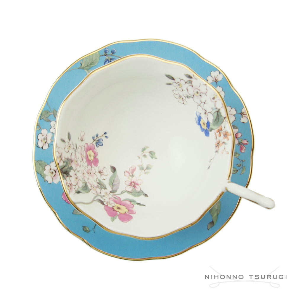 ウェッジウッド (WEDGWOOD) ワンダーラスト アップルブロッサム ティーカップ＆ソーサー         