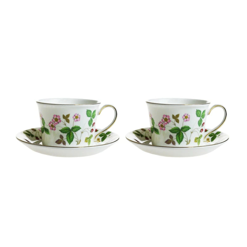 ウェッジウッド (WEDGWOOD) ワイルドストロベリー デルフィー カップ＆ソーサー ペアセット         