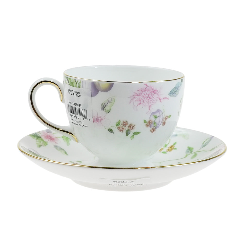 【イギリス製】ウェッジウッド (WEDGWOOD) スウィートプラム ティーカップ＆ソーサー リー