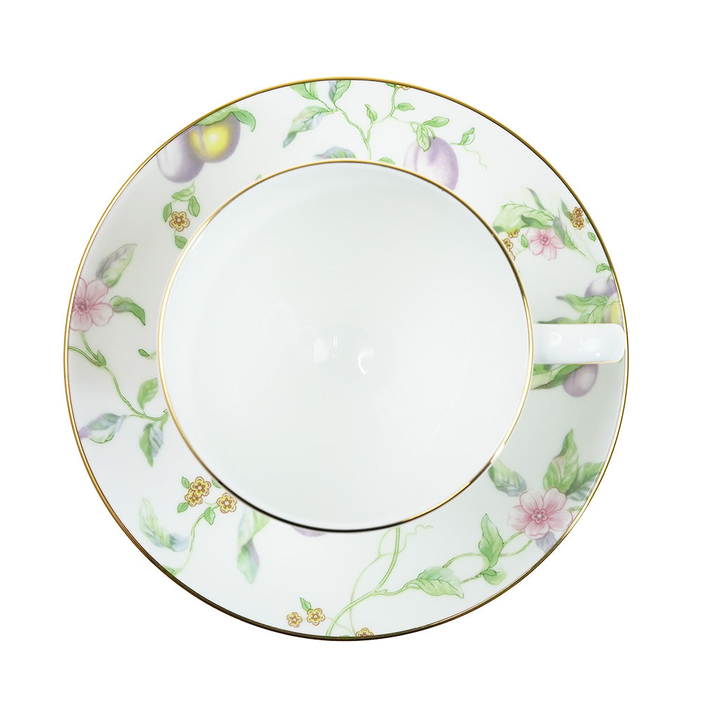 【イギリス製】ウェッジウッド (WEDGWOOD) スウィートプラム ティーカップ＆ソーサー リー