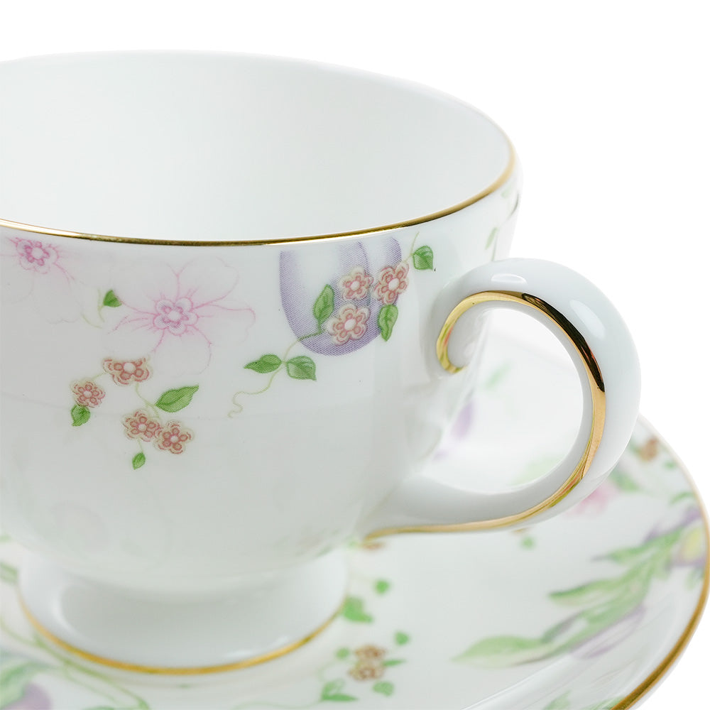 【イギリス製】ウェッジウッド (WEDGWOOD) スウィートプラム ティーカップ＆ソーサー リー