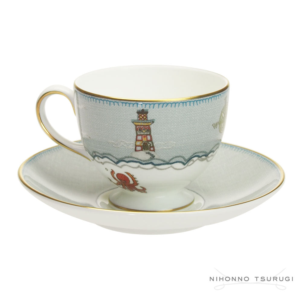 ウェッジウッド (WEDGWOOD) セイラーズ フェアウェル by Kit Kemp ティーカップ&ソーサー リー