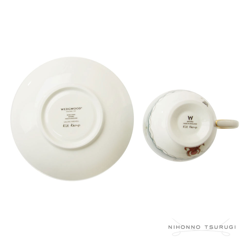 ウェッジウッド (WEDGWOOD) セイラーズ フェアウェル by Kit Kemp ティーカップ&ソーサー リー