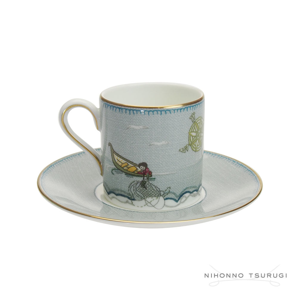 ウェッジウッド (WEDGWOOD) セイラーズ フェアウェル by Kit Kemp ボンドカップ&ソーサー