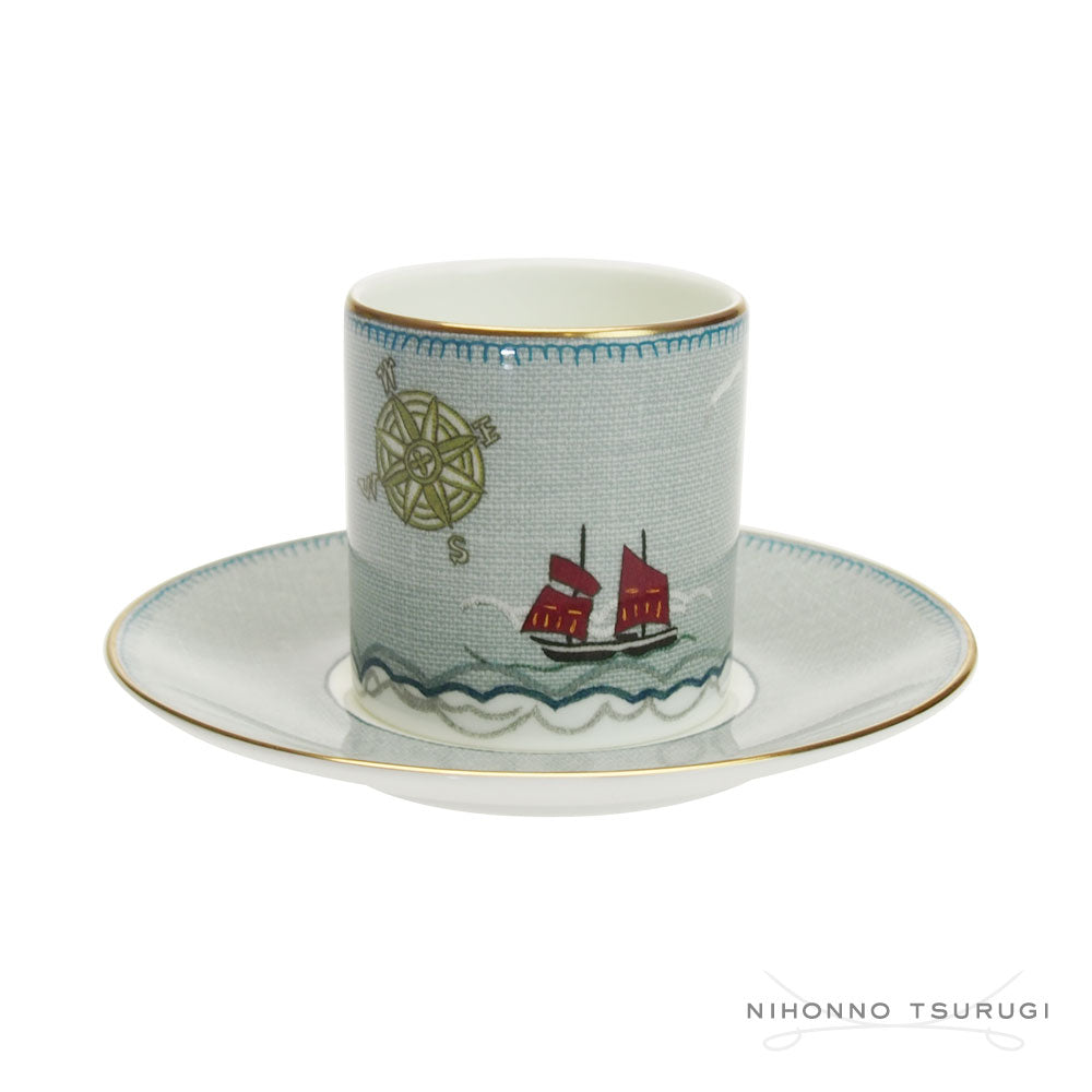 ウェッジウッド (WEDGWOOD) セイラーズ フェアウェル by Kit Kemp ボンドカップ&ソーサー
