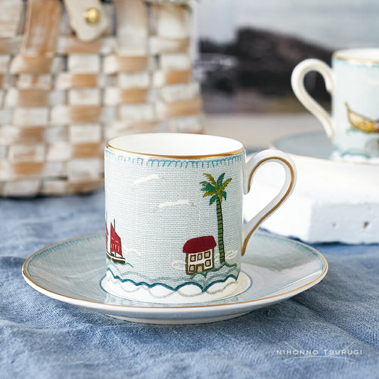 ウェッジウッド (WEDGWOOD) セイラーズ フェアウェル by Kit Kemp ボンドカップ&ソーサー