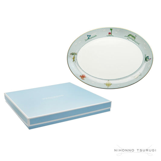 ウェッジウッド (WEDGWOOD) セイラーズ フェアウェル by Kit Kemp オーバルプレート 35.5cm