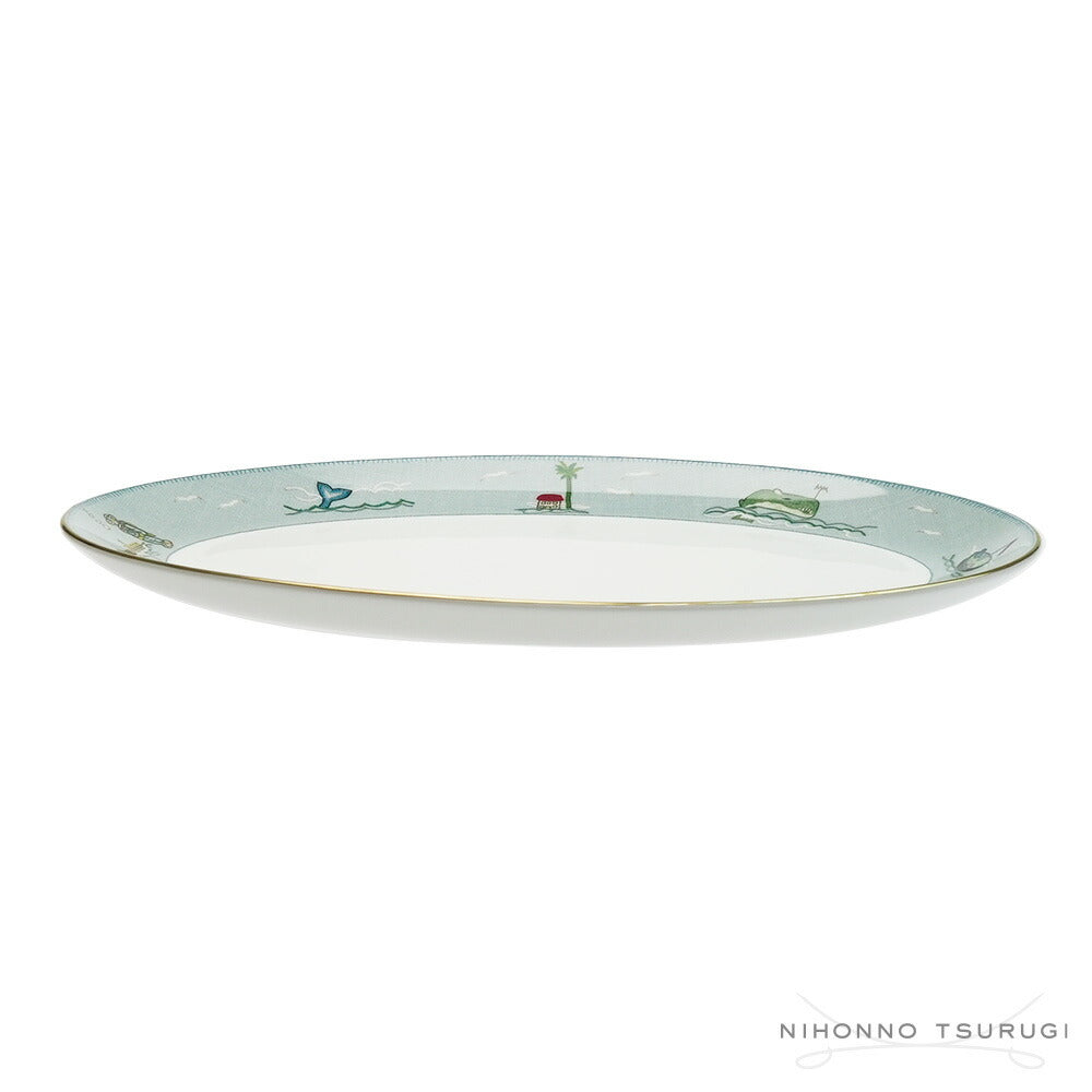 ウェッジウッド (WEDGWOOD) セイラーズ フェアウェル by Kit Kemp オーバルプレート 35.5cm