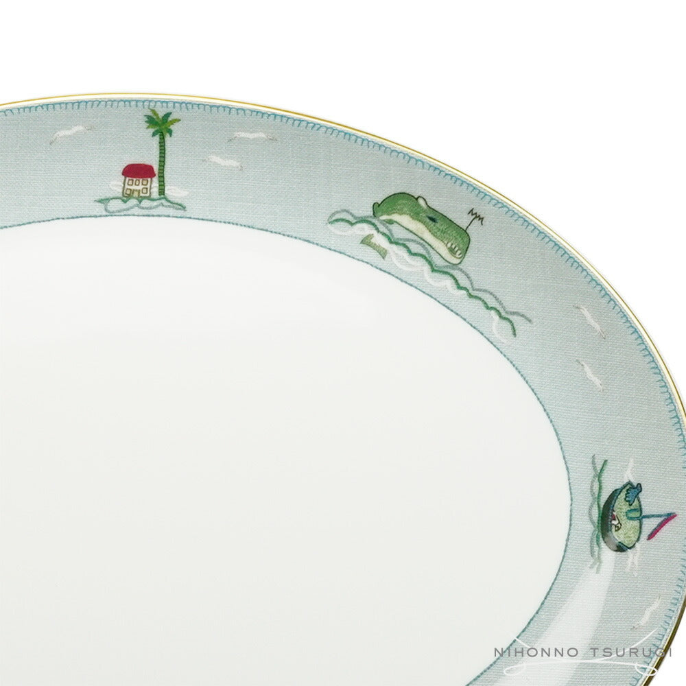 ウェッジウッド (WEDGWOOD) セイラーズ フェアウェル by Kit Kemp オーバルプレート 35.5cm