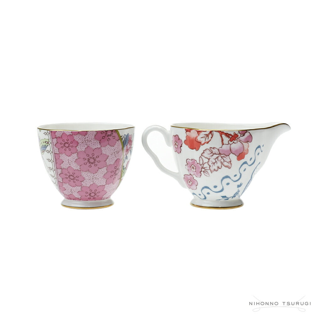 ウェッジウッド (WEDGWOOD) バタフライブルーム シュガーボウル & クリーマー