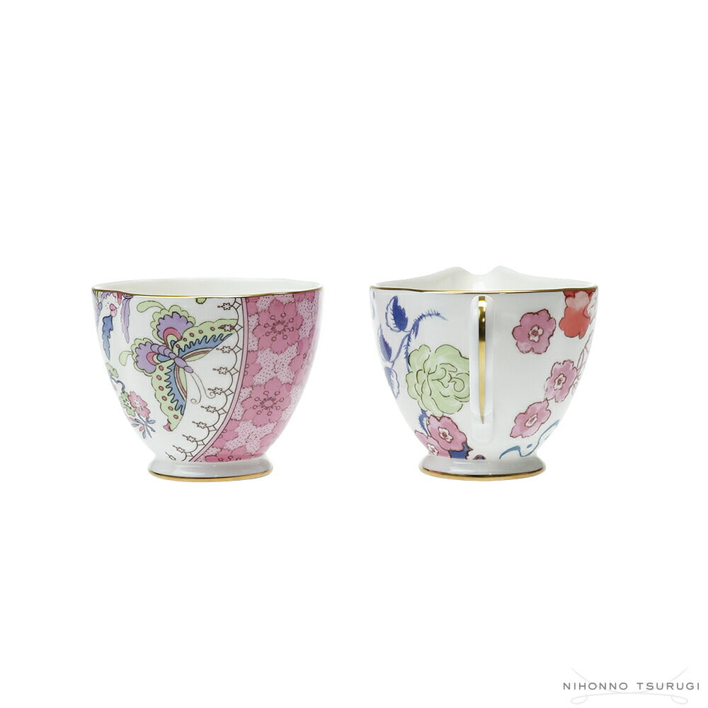ウェッジウッド (WEDGWOOD) バタフライブルーム シュガーボウル & クリーマー