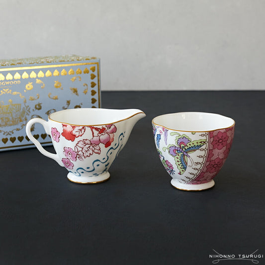 ウェッジウッド (WEDGWOOD) バタフライブルーム シュガーボウル & クリーマー