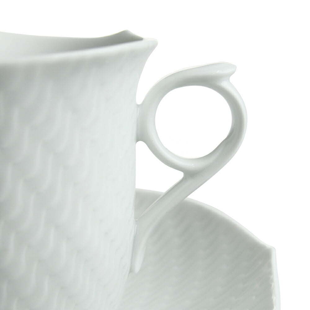 マイセン (Meissen) 波の戯れホワイト コーヒーカップ ＆ソーサー 29582