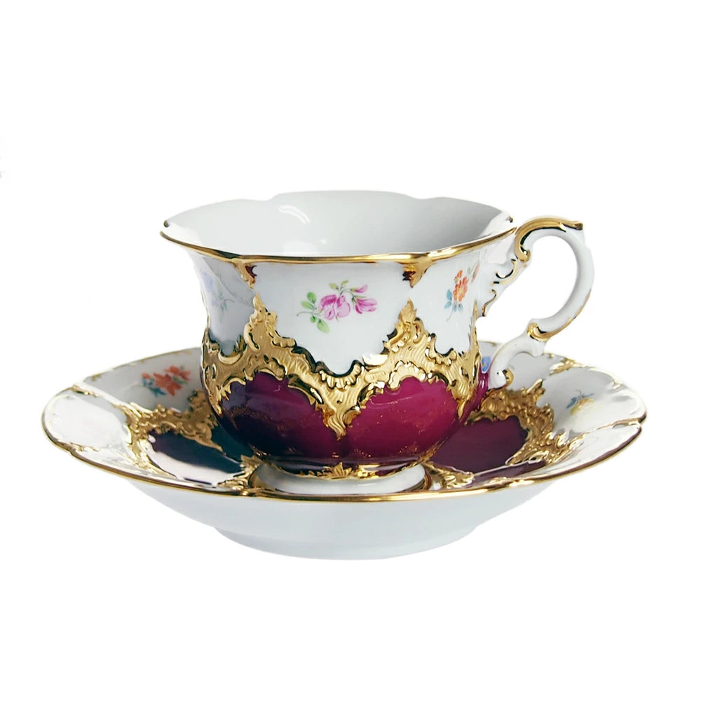 マイセン (Meissen) 金彩小花 パープルゴールド コーヒーカップ&ソーサー 200ml 012079/15582