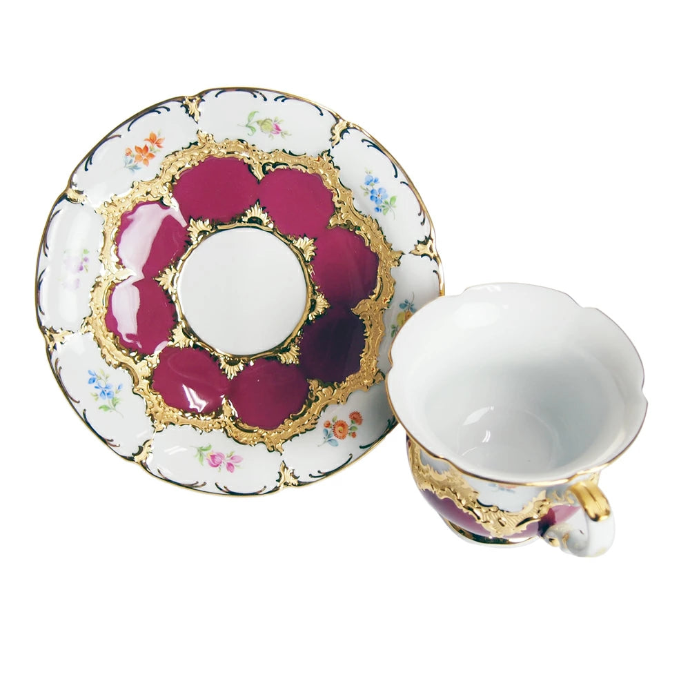 マイセン (Meissen) 金彩小花 パープルゴールド コーヒーカップ&ソーサー 200ml 012079/15582