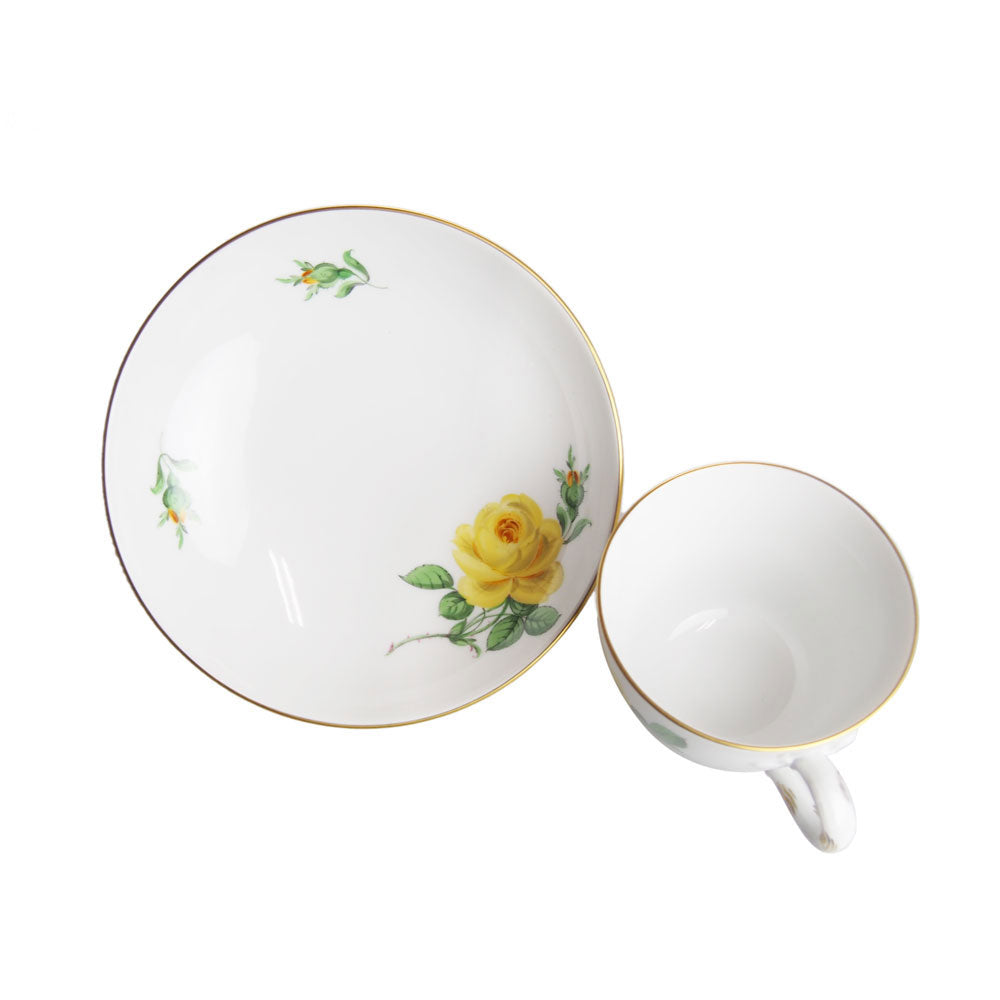 マイセン (Meissen) イエローローズ コーヒーカップ＆ソーサー 55891（エスプレッソ用）