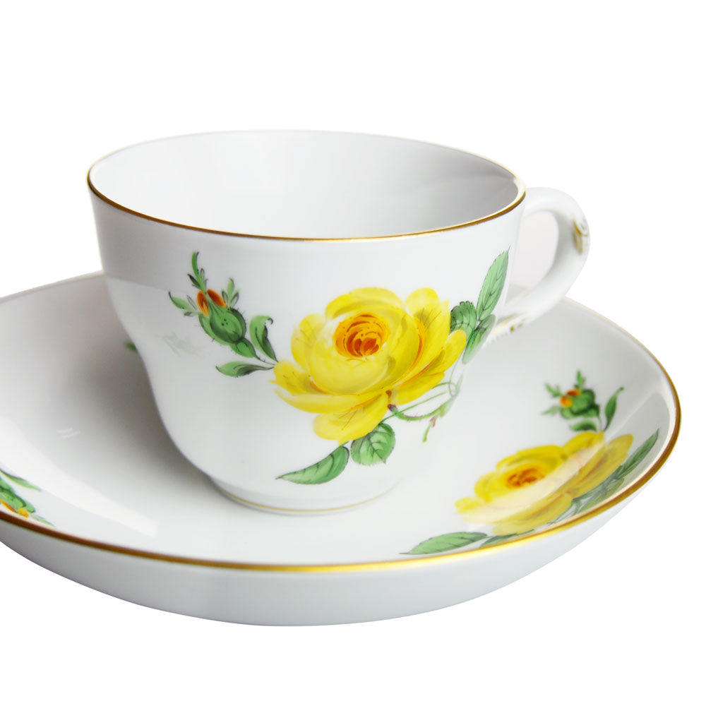 マイセン (Meissen) イエローローズ コーヒーカップ＆ソーサー 55891（エスプレッソ用）
