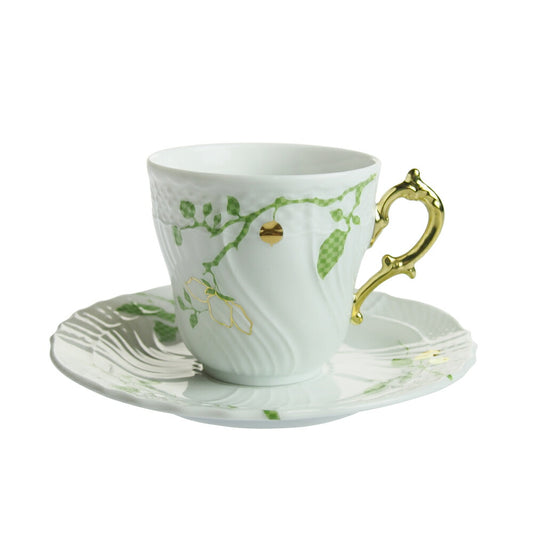 ジノリ1735 フィオーリヴェルディ コーヒーカップ&ソーサー [L]