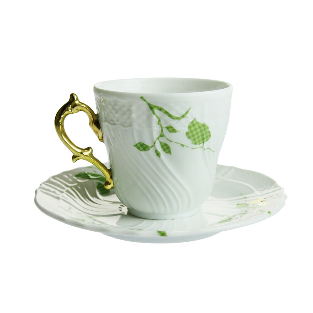 ジノリ1735 フィオーリヴェルディ コーヒーカップ&ソーサー [L]