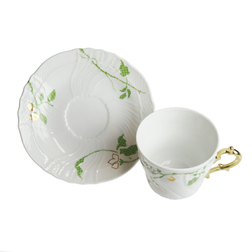 ジノリ1735 フィオーリヴェルディ コーヒーカップ&ソーサー [L]