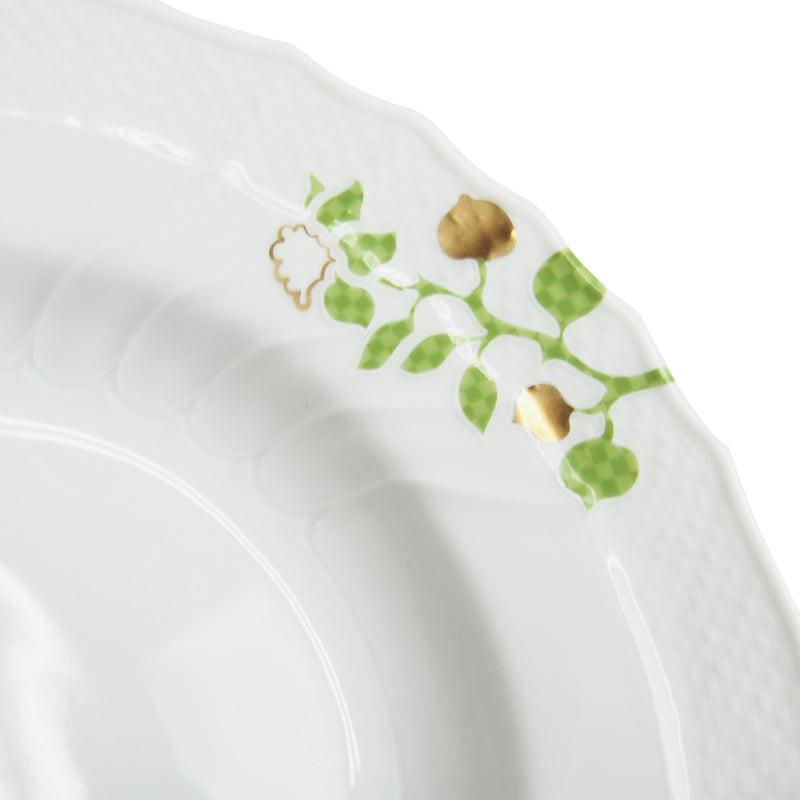 ジノリ1735 フィオーリヴェルディ スーププレート 24cm 02-0180