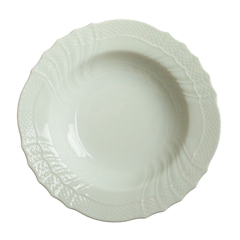 ジノリ1735 ベッキオジノリホワイト スーププレート 20cm 0145 (旧リチャードジノリ)