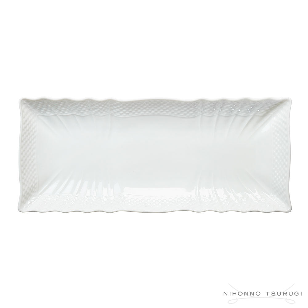 ジノリ1735 ベッキオジノリホワイト 長方形皿 28cmx12cm (旧リチャードジノリ)