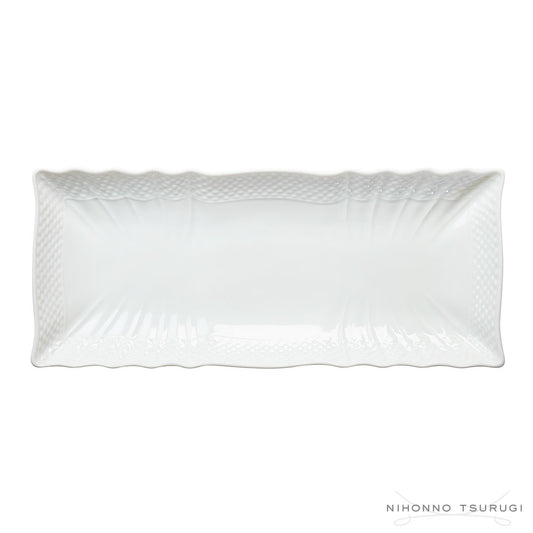 ジノリ1735 ベッキオジノリホワイト 長方形皿 28cmx12cm (旧リチャードジノリ)