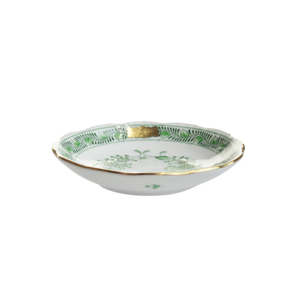 ヘレンド (HEREND) FV インドの華グリーン ミニプレート8.5cm 335