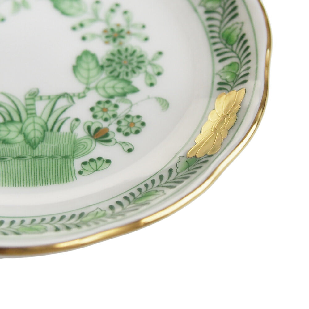 ヘレンド (HEREND) FV インドの華グリーン ミニプレート8.5cm 335