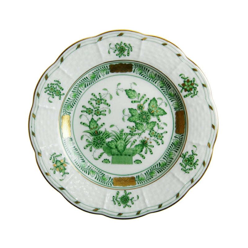 ヘレンド (HEREND) FV インドの華グリーン ミニプレート 12cm 512