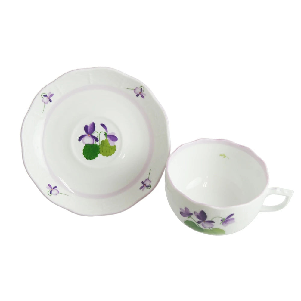 ヘレンド (HEREND) バイオレット VIOLETL ティーカップ&ソーサー 724